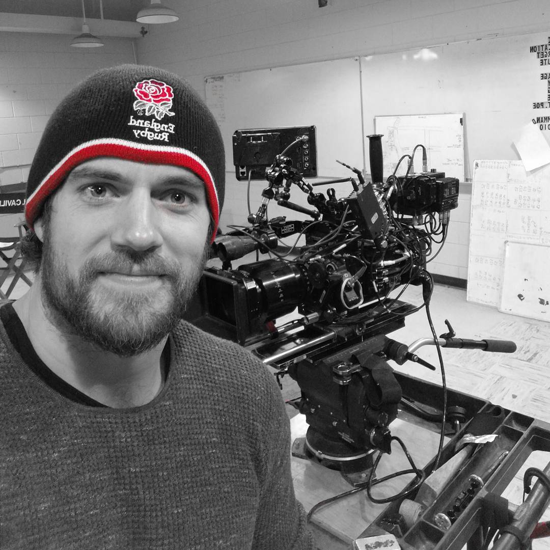 Henry Cavill On Set